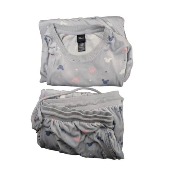 Disney Pajama 2 Piece Set Women's Mickey Silky Stretch Fleece Long Sleeve XXL - Picture 2 of 13